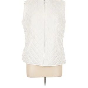 Karen Scott White Quilted Vest